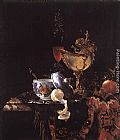 Willem Kalf Canvas Paintings - Still-Life with a Nautilus Cup